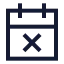 Calendarremove icon with stroke sharp style