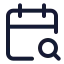 Calendarsearch icon with stroke standard style