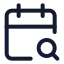 Calendarsearch icon with stroke standard style