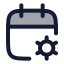 Calendarsetting icon with duotone rounded style