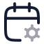 Calendarsetting icon with twotone rounded style