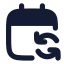 Calendarsync icon with solid rounded style