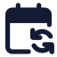Calendarsync icon with solid standard style
