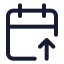 Calendarupload icon with stroke standard style