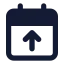 Calendarupload icon with solid standard style