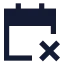 Calendarx icon with solid sharp style