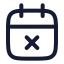 Calendarx icon with stroke rounded style