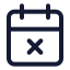 Calendarx icon with stroke standard style