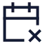 Calendarx 2 icon with stroke sharp style