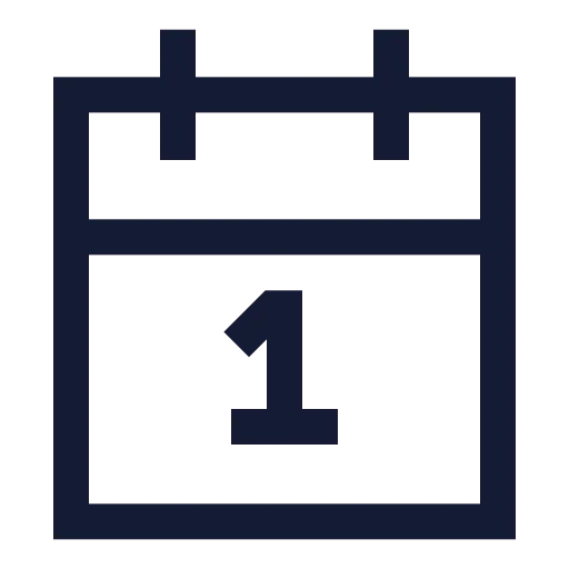 Calendar 1 Icon in Stroke Sharp style