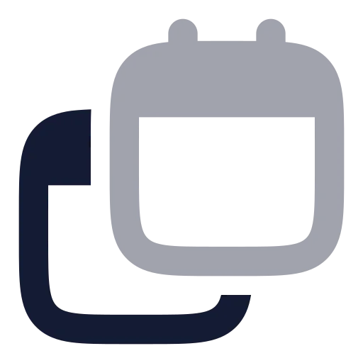 Calendars Icon in Bulk Rounded style