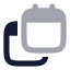 Calendars icon with bulk rounded style