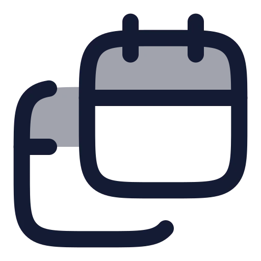 Calendars Icon in Duotone Rounded style