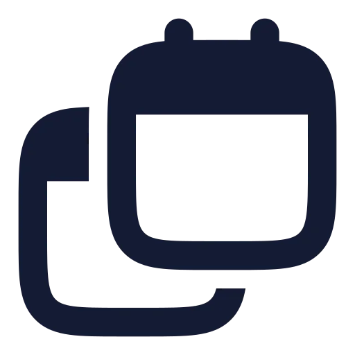 Calendars Icon in Solid Rounded style