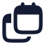 Calendars icon with solid rounded style