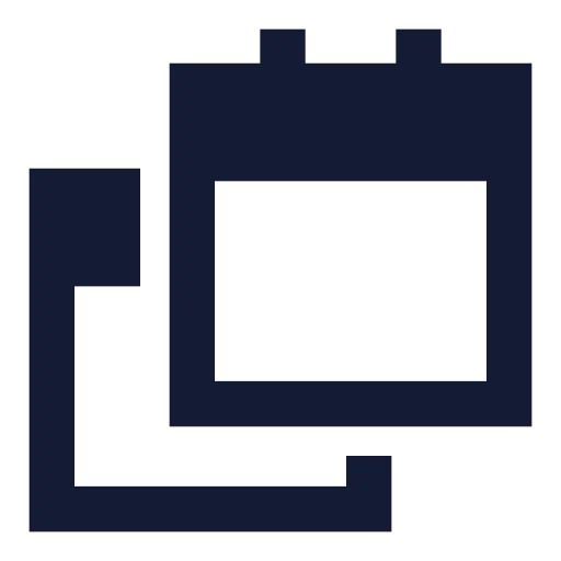 Calendars Icon in Solid Sharp style