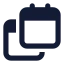 Calendars icon with solid standard style