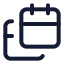 Calendars icon with stroke standard style