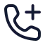Calladd icon with stroke rounded style