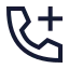 Calladd icon with stroke sharp style