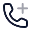 Calladd icon with twotone rounded style