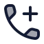 Calladd icon with duotone rounded style