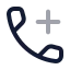 Calladd icon with twotone rounded style