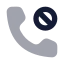 Callblocked icon with bulk rounded style