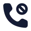 Callblocked icon with solid rounded style