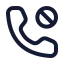 Callblocked icon with stroke rounded style
