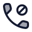 Callblocked icon with duotone rounded style
