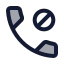 Callblocked icon with duotone standard style