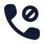 Callblocked icon with solid rounded style