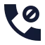 Callblocked icon with solid sharp style