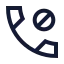 Callblocked icon with stroke sharp style