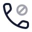 Callblocked icon with twotone rounded style