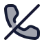 Calldisabled icon with duotone rounded style