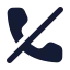 Calldisabled icon with solid rounded style