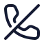 Calldisabled icon with stroke rounded style