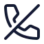 Calldisabled icon with stroke standard style