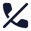 Calldisabled icon with solid standard style