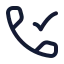 Calldone icon with stroke rounded style