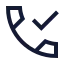 Calldone icon with stroke sharp style