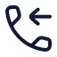 Callincoming icon with stroke rounded style