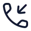Callincoming icon with stroke rounded style