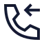 Callincoming icon with stroke sharp style