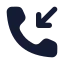 Callincoming icon with solid rounded style