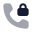 Calllocked icon with bulk rounded style