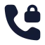 Calllocked icon with solid rounded style