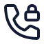 Calllocked icon with stroke standard style